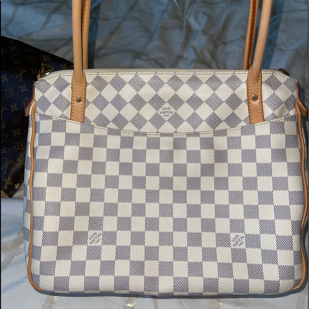Authentic Louis Vuitton bag / tote FIGHERI PM DAMIER AZUR date code SN2122